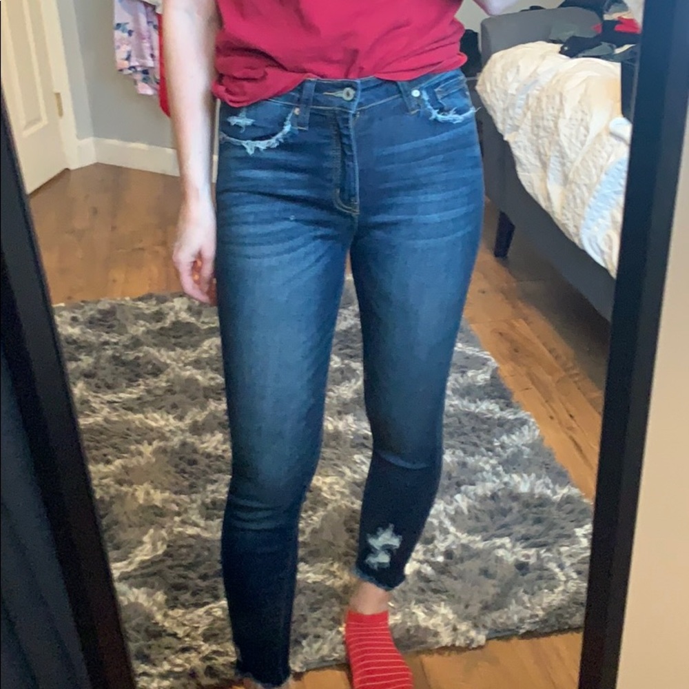 Cropped ankle jeans